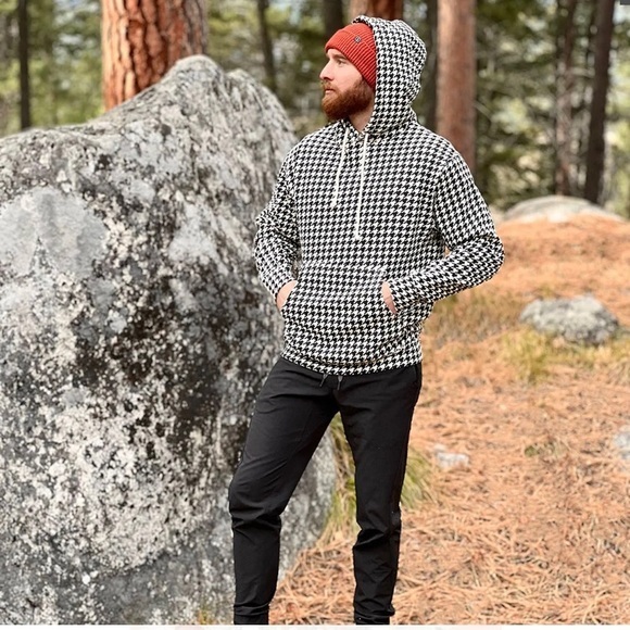 The happy company heavyweight houndstooth hoodie in XL - Picture 1 of 5